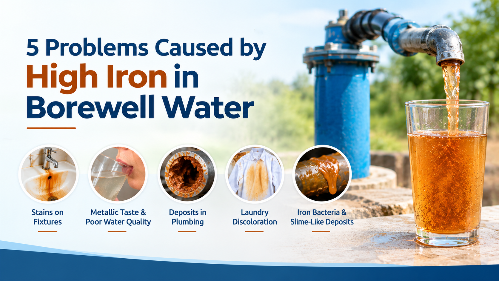 5 Problems Caused by High Iron in Borewell Water