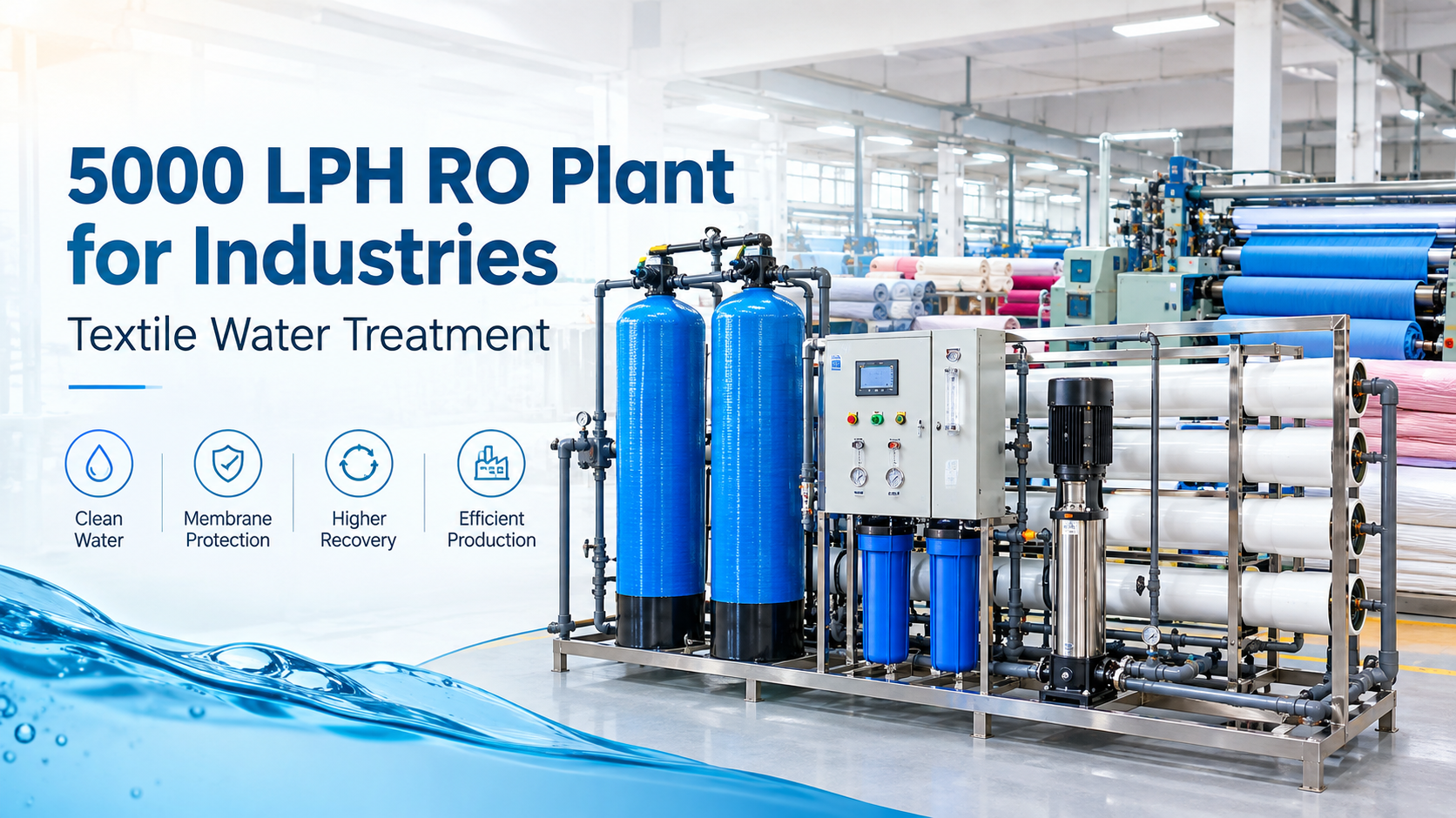 5000 LPH RO Plant for industries